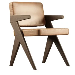 Souvenir Brown Leather Chair