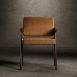 Souvenir Brown Leather Chair