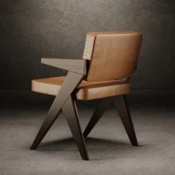 Souvenir Brown Leather Chair