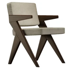 Souvenir White Chevron Chair