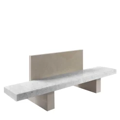 Span Outdoor Bench with Backrest by John Pawson