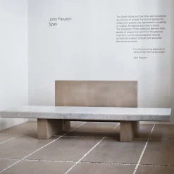 Span Outdoor Bench with Backrest by John Pawson