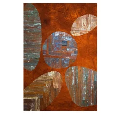 Spazio Brown Velvet Hand-Painted Tapestry