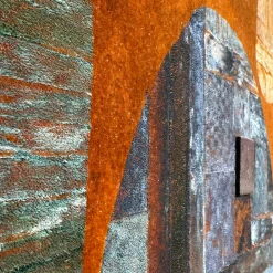 Spazio Brown Velvet Hand-Painted Tapestry