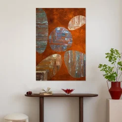 Spazio Brown Velvet Hand-Painted Tapestry