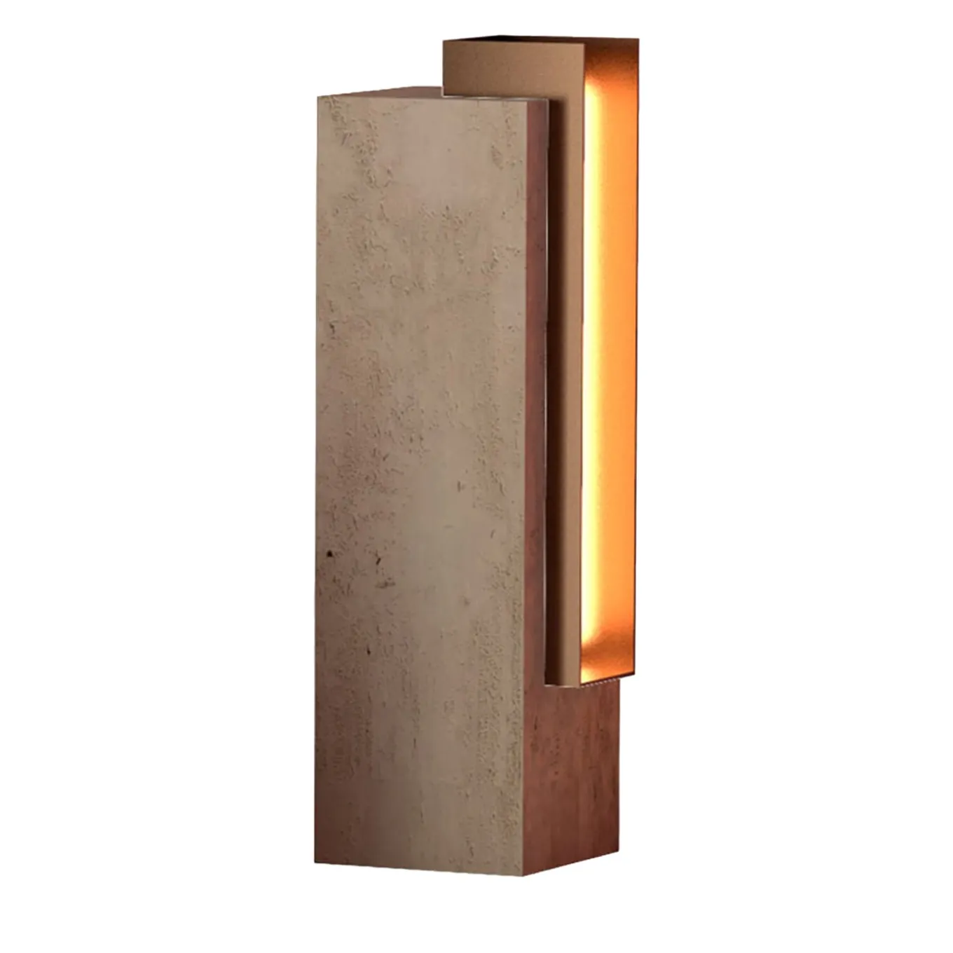 Specchia Dark Emperador and Bronze Table Lamp