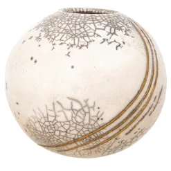 Sphere Pot White Ceramic Decorative Vase