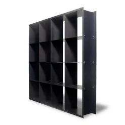 Spina 4x4 Black Wall Unit