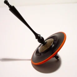 Spinning Top in Ebony with Maple and Erable Inlays