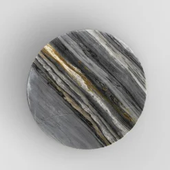 Spira Calacatta Midnight Marble Stool