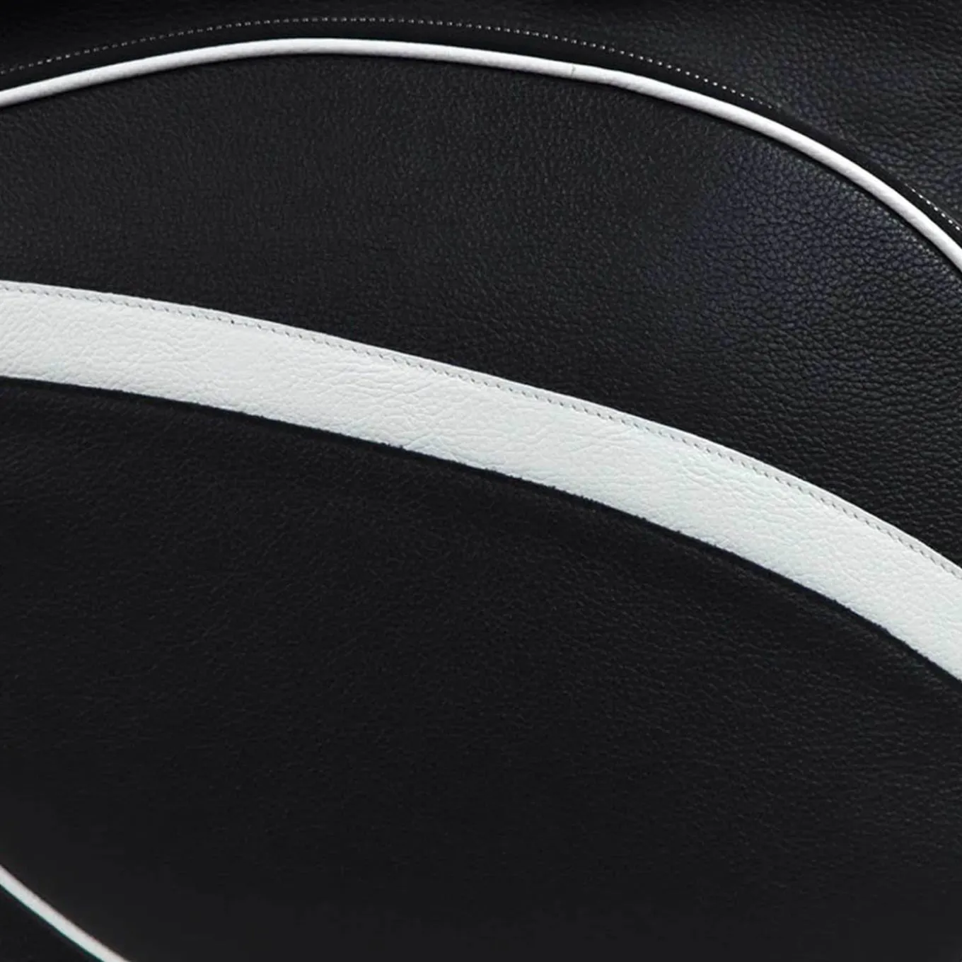 Sport Black & White Bag with Tennis-Racket-Shaped Pocket