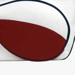 Sport White/Red/Blue Bag with Tennis-Racket-Shaped Pocket