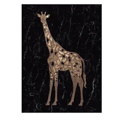 Spotted Savannah Black Marquinia Marble & Leather Panel