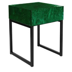 Spring Bedside Table With Drawer Green by Fabrizio Contaldo