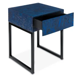 Spring Bedside Table With Drawer Blue by Fabrizio Contaldo