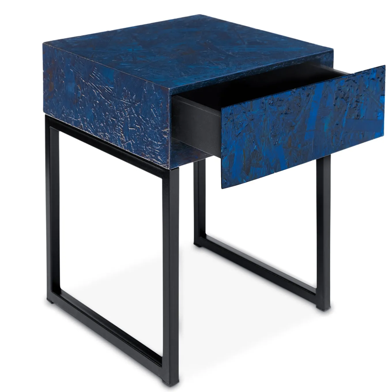 Spring Bedside Table With Drawer Blue by Fabrizio Contaldo
