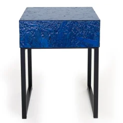 Spring Bedside Table With Drawer Blue by Fabrizio Contaldo