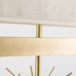 Sputnik Linen And Brass Table Lamp