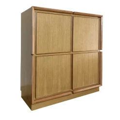 Square 4-Door Oak Cupboard by Mascia Meccani