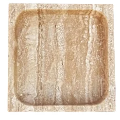 Square Tray in Travertine Stone