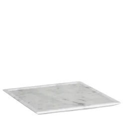 Square White Carrara Dinner Plate by Studioformart