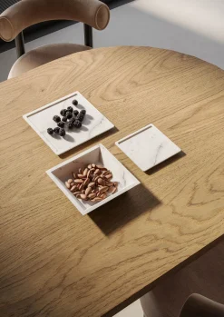 Square White Carrara Dinner Plate by Studioformart