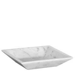 Square White Carrara Soup Plate by Studioformart