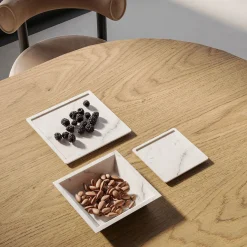 Square White Carrara Soup Plate by Studioformart