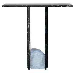 SSC103-4 Marquina & White Carrara Marble Console
