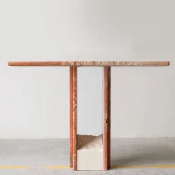 SSC103-2 Travertino Rosso Marble Console