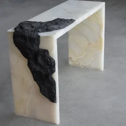 SSC106 White Onyx Console