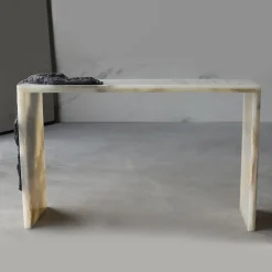 SSC106 White Onyx Console