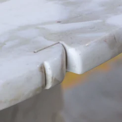 SST023 Calacatta Oro Round Marble Side Table