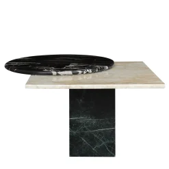 SST031 Quarzite Cristallo & Portoro Silver Side Table