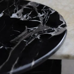 SST031 Quarzite Cristallo & Portoro Silver Side Table