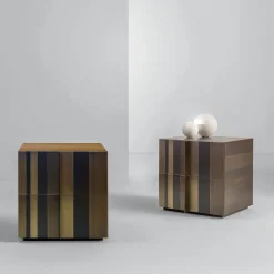 ST 09 Burnished Copper Bedside Table