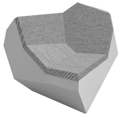 21st Century Grey Rolling Stone Armchair