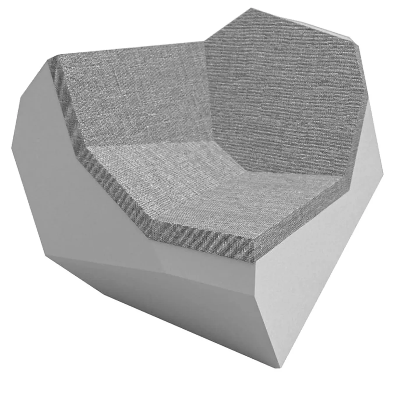 21st Century Grey Rolling Stone Armchair