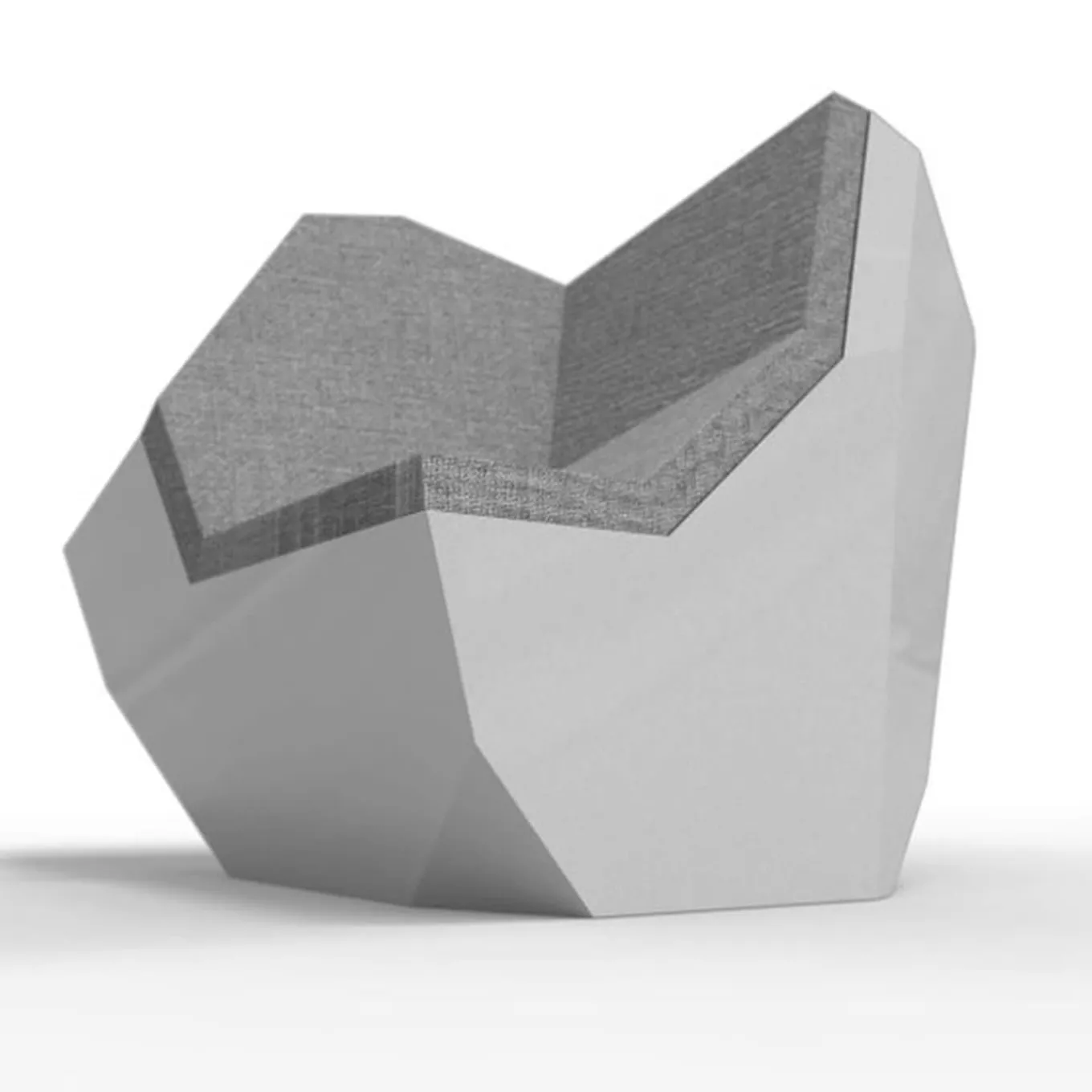 21st Century Grey Rolling Stone Armchair