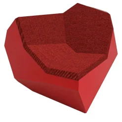 21st Century Red Rolling Stone Armchair