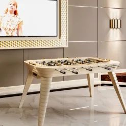 Stadium ivory foosball table by Pino Vismara