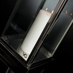 Stainless Steel Lantern with Pyramid Top