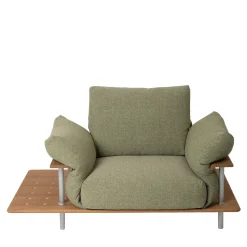 Stand Out Green Outdoor Armchair with Side Table