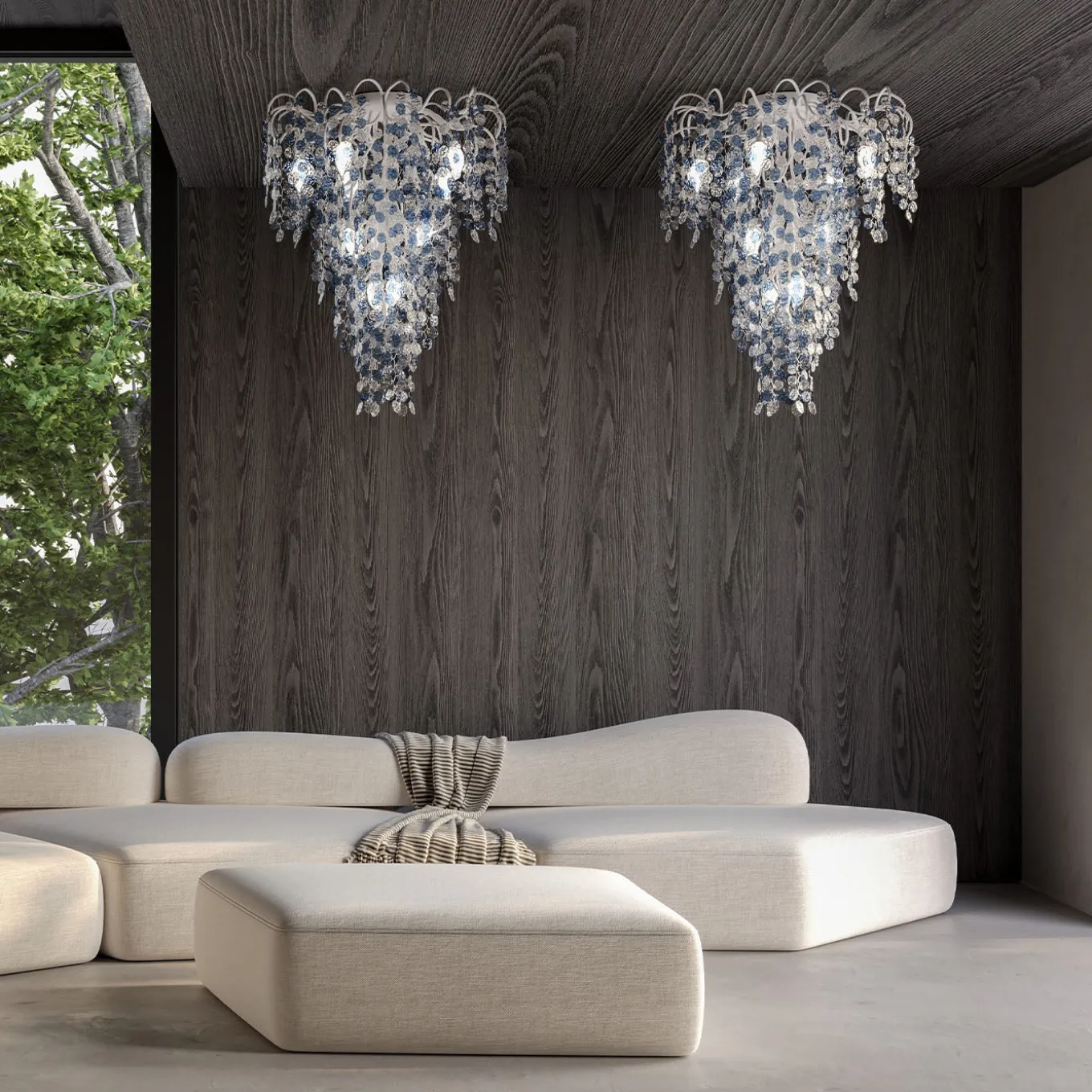 Stardust Rain Glass Ceiling Lamp