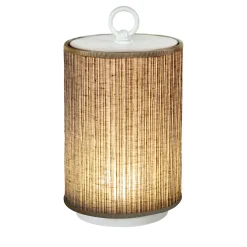 Starlet T Greggio Plisado Brown Table Lamp by Stefano Tabarin