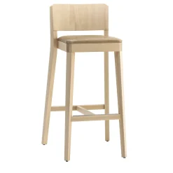 Stealth Ivory Leather Barstool by Massimo Iosa Ghini