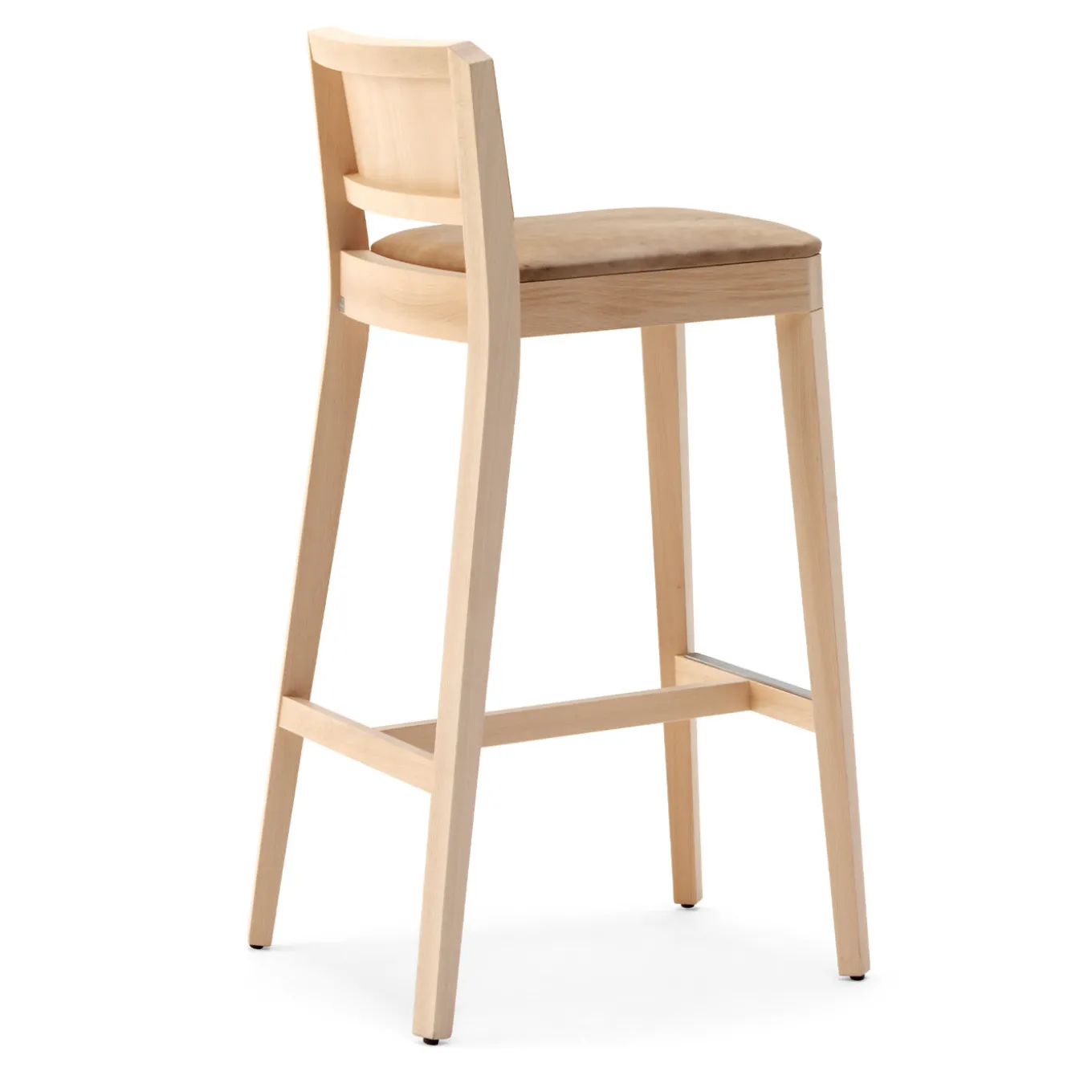 Stealth Ivory Leather Barstool by Massimo Iosa Ghini