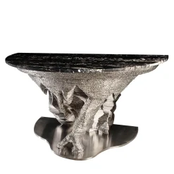 Steel Moon Console by Giò Pozzi