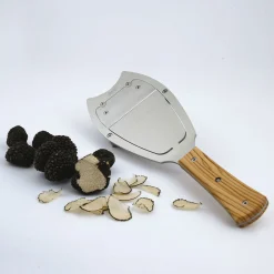 Steel Truffle Shaver with Olive Wood Handle