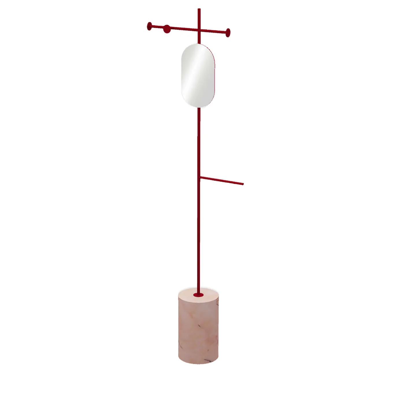 Stelo Pink Portogallo and Red Coat Hanger with Mirror